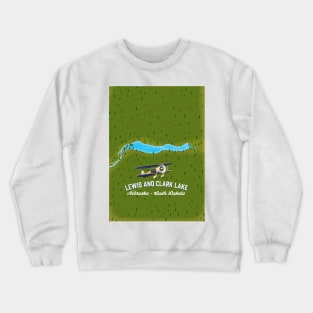 Lewis and Clark Lake map Crewneck Sweatshirt